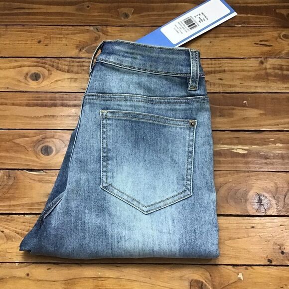 It’s denim Long tall Sally NWT 6 blue vintage wash eco responsible skinny low - Picture 4 of 15